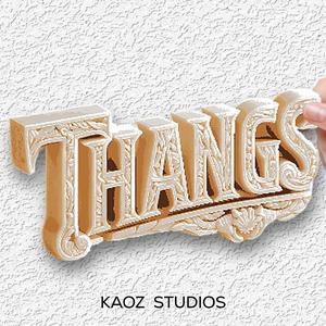 ivory carving Thangs hueforge optical illusion sign decoration