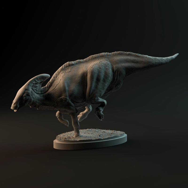 Charonosaurus  running 1-35 scale pre-supported dinosaur