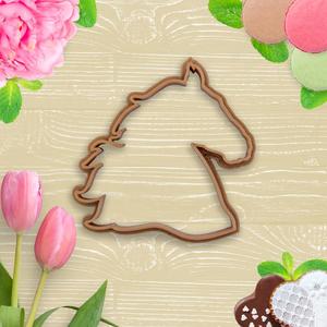 Horse Friesian head cookie cutter