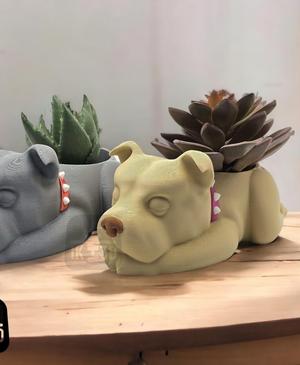 Sleepy Staffy Planter / 3MF Included / Easy to Print