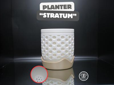 "Stratum" Planter – Geometric Bold, Subtle Flow