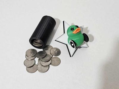 Mr. Ducky Big Bucks Money Rollin Car Coin Holder 