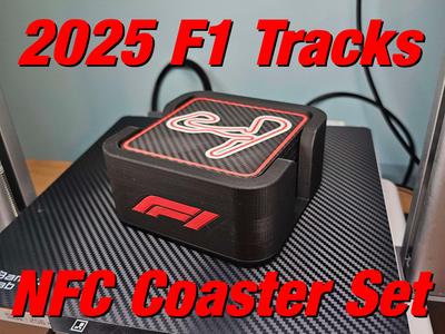 2025 F1 Tracks Coasters with Holder - NFC Embedded