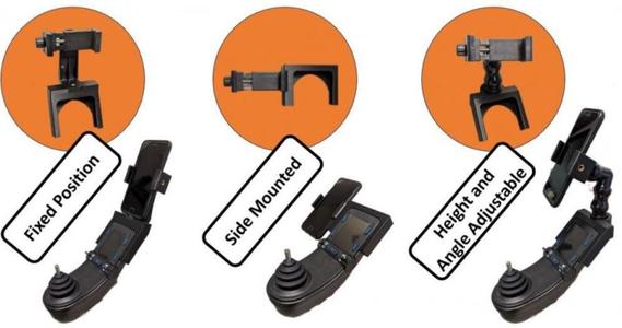 Slide on Phone Mount for Permobil Wheelchair Joystick