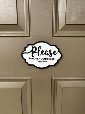 Please Remove Your Shoes Sign