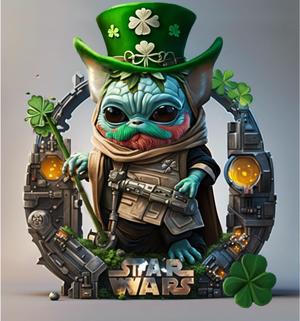 Grogu's Shamrock Surprise: St. Patty's Day Fun