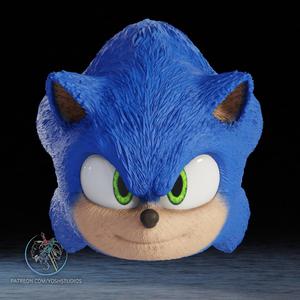 Sonic Movie Mask 3D Printer File STL