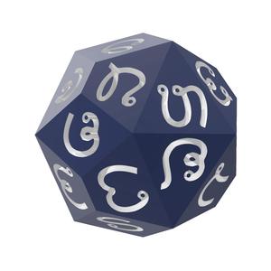 Lao Alphabet d27 Polyhedral Die