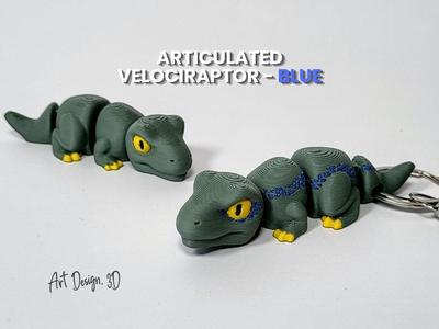 Articulated Dinosaur - Velociraptor - Blue 