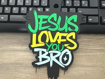 Jesus Loves U bro Youth Wall Decor Christian Gift