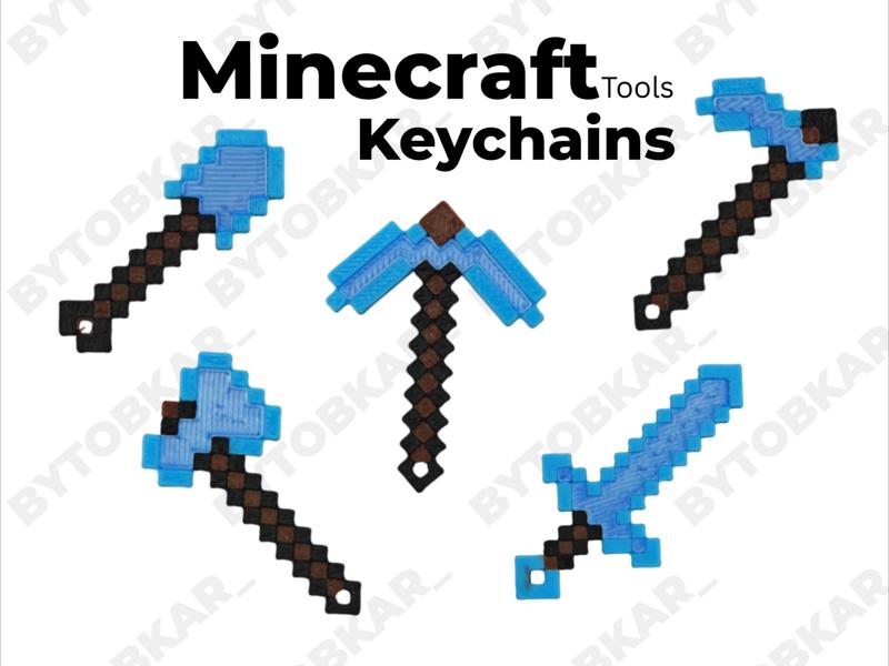 Minecraft Tools Keychains