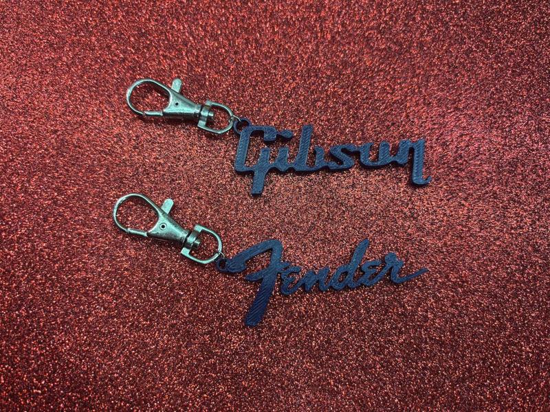 Gibson and Fender Keychains