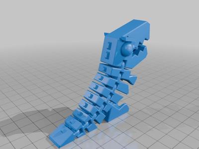 Angry Flexi T-rex with googled eyes
