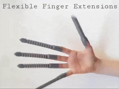 Flexible Finger Extensions (Print-in-Place)