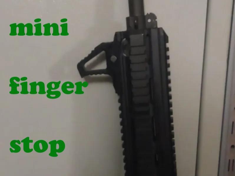 Tactical finger stop for C-Clamp grip picatinny