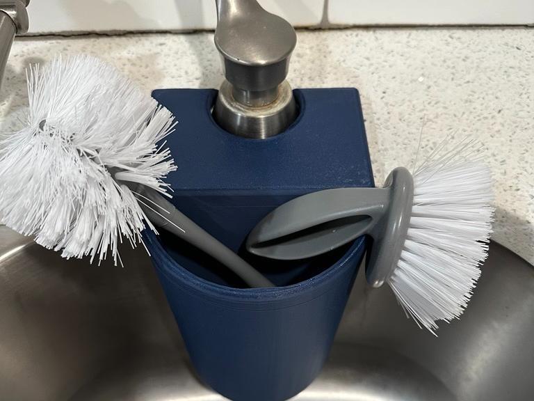 Brush Holder Clip on Sink Soap Dispenser