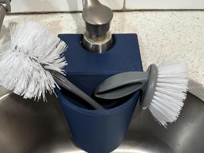 Brush Holder Clip on Sink Soap Dispenser