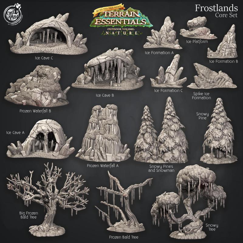 Frostlands Terrain Set (Pre-Supported) - Terrain
