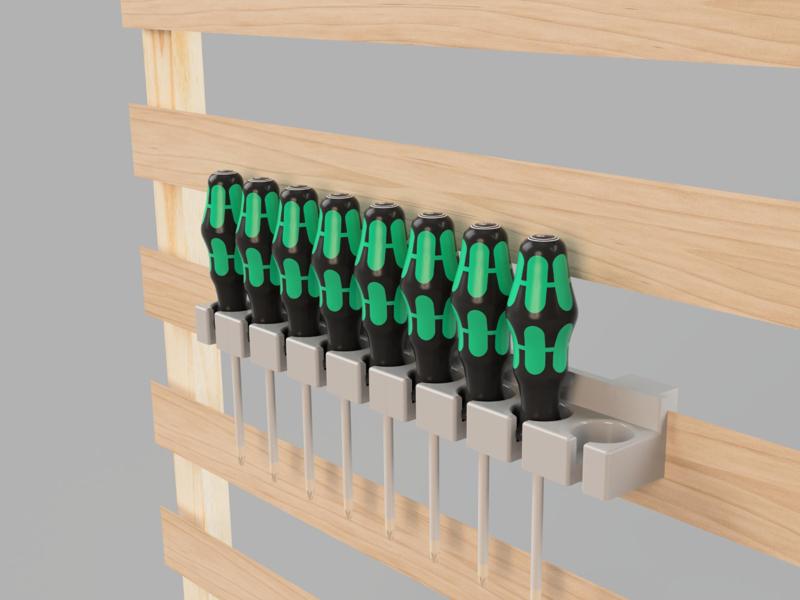 French-Cleat Mount for Wera Screwdrivers / Knipex