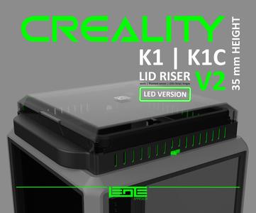 CREALITY K1 | K1C | K1SE - LID RISER V2 [LED VERSION] [35mm height]
