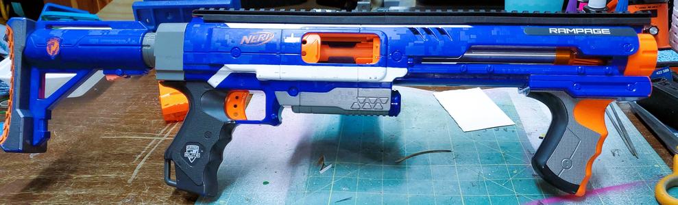 NERF RAMPAGE PRO X (Half length Conversion Kit 3D Parts) Updated for Smoother Chambering!!!
