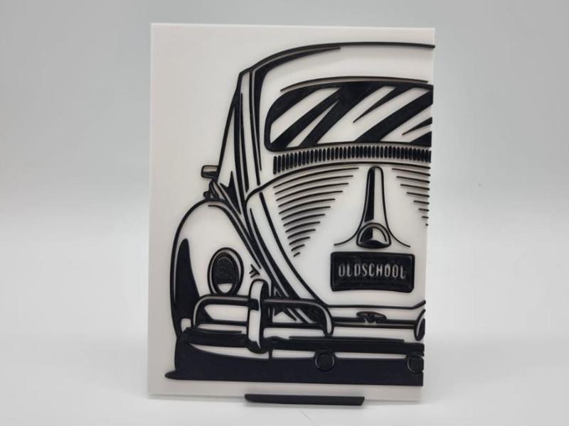 2D Wall Art VW Beetle