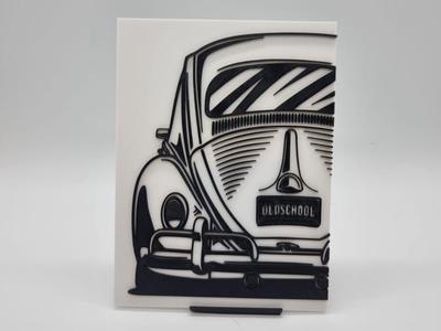 2D Wall Art VW Beetle