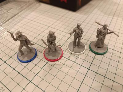 Base Rims(rings) for 25mm miniatures of Maximum Apocalypse Legendary Edition