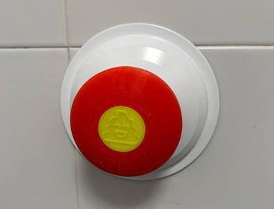 Fun WC Flush Button Cover – Emoji Style ??