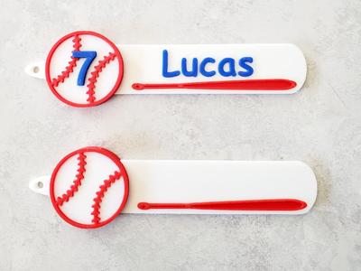 Customizable Baseball / Softball Keychain/Bag Tag