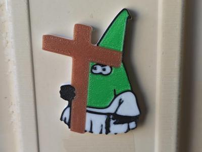 Penitent Nazarene keychain-magnet with cross