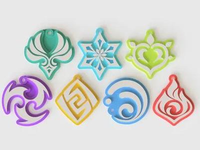 Genshin Impact Emblem Keychain