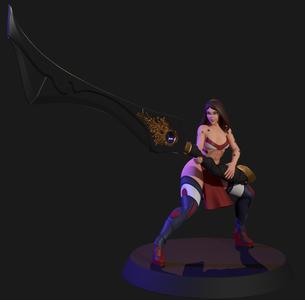 Glamorous Cyber Warrior Brandi - FUTA Version