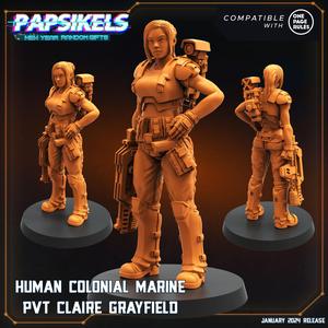 HUMAN COLONIAL MARINE PVT CLAIRE GRAYFIELD