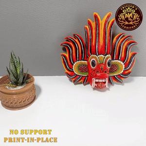 Sri Lankan Traditional Fire Devil Mask - Print in Place - No Support