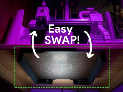 Easy Swap! — A1 Mini Hidden Build Plates Holder