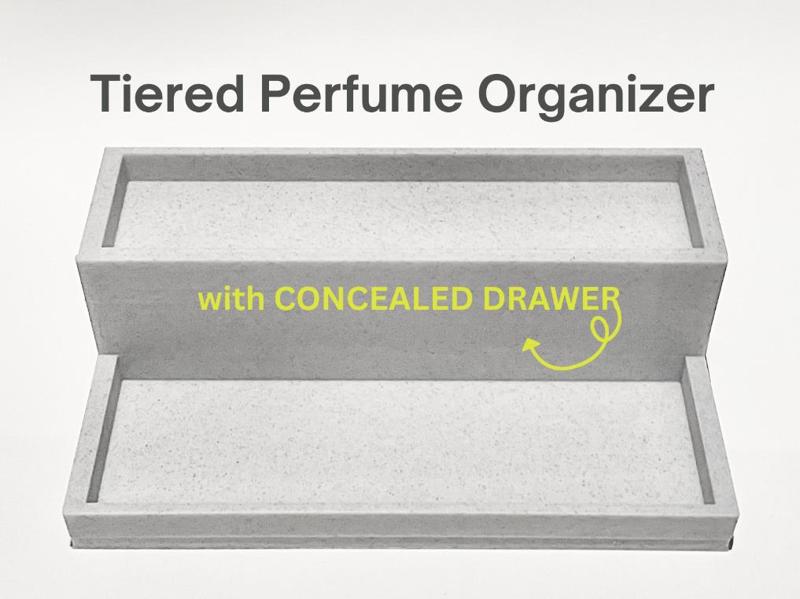 Minimalist Bathroom Perfume Organizer with Drawer