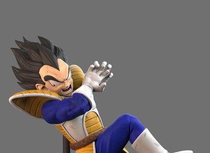 Vegeta Galick Gun statue