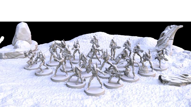 Assault Battle Droid Miniatures