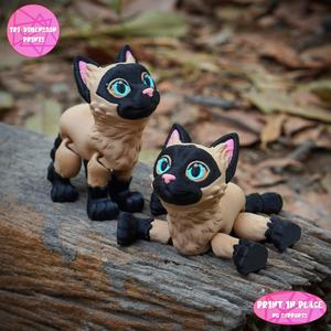 PRINT IN PLACE CUTE SIAMESE CAT