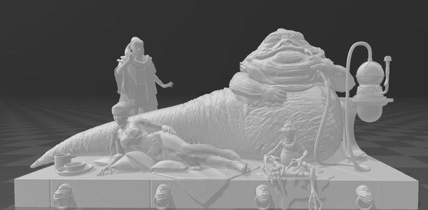 Star Wars Jabba the Hutt Palace Diorama Hd Quality