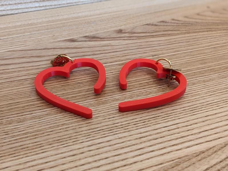 Custom-made earrings – heart