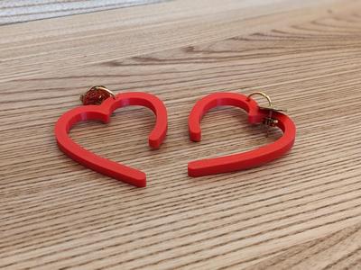 Custom-made earrings – heart