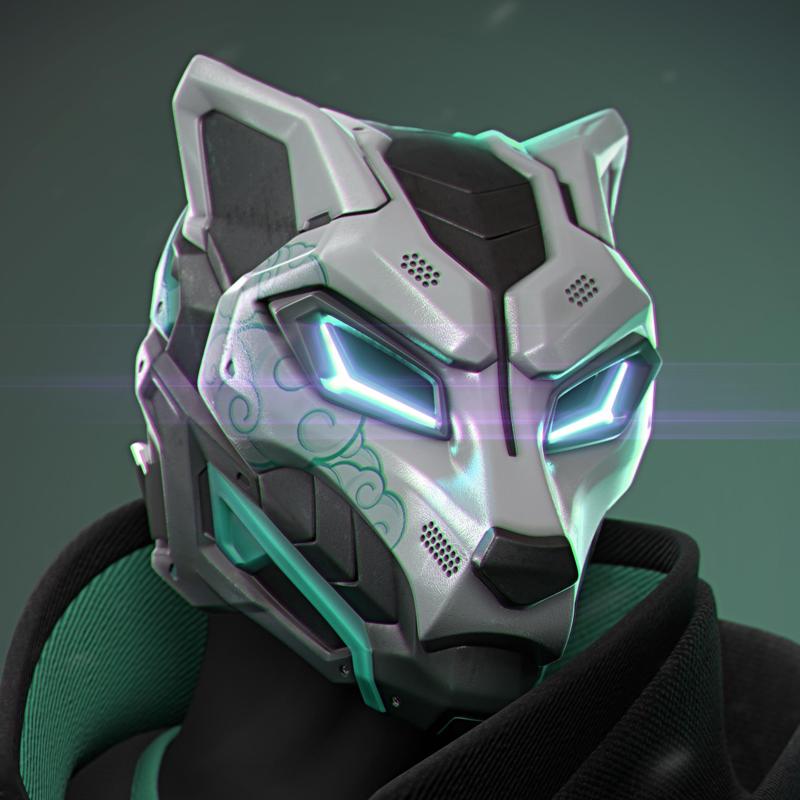 EVO WOLF - COSPLAY SCI-FI MASK - DIGITAL STL FILE FOR 3D-PRINTING