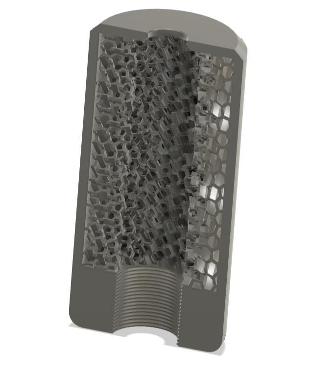 Airsoft suppressor with SILENCING MEDIA