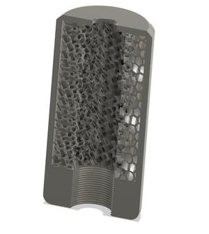 Airsoft suppressor with SILENCING MEDIA