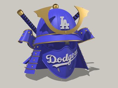 Japanese Samurai Dodger helmet