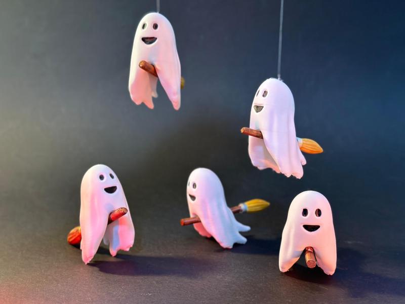 Cute Ghost on the broom