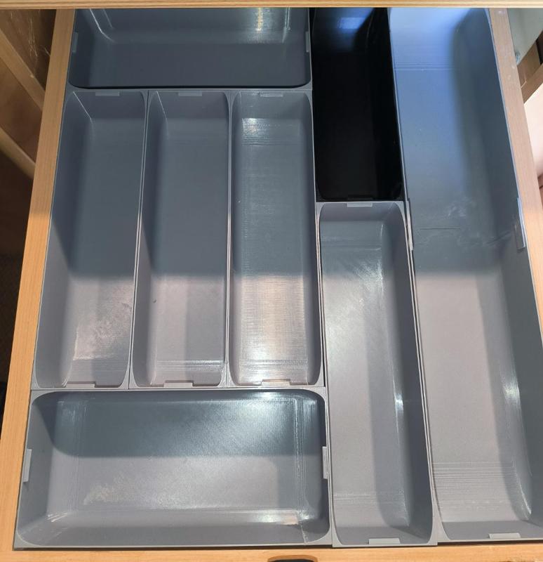 Inlay for RV cutlery box