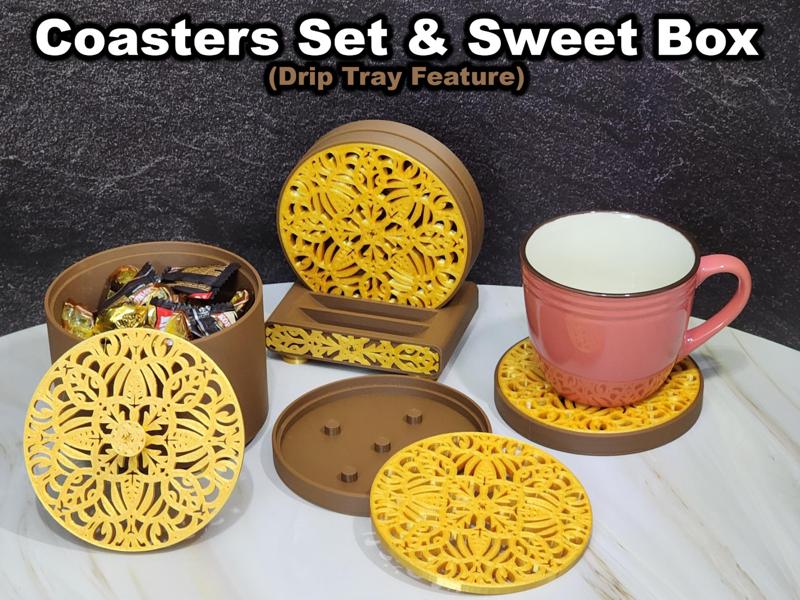 Coaster set & Sweets Container